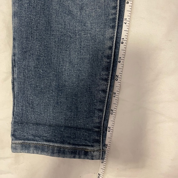 Eunina Tobi Super High Rise Mom Jean Cropped Medium Wash Denim Pants 25” Waist - Picture 6 of 8